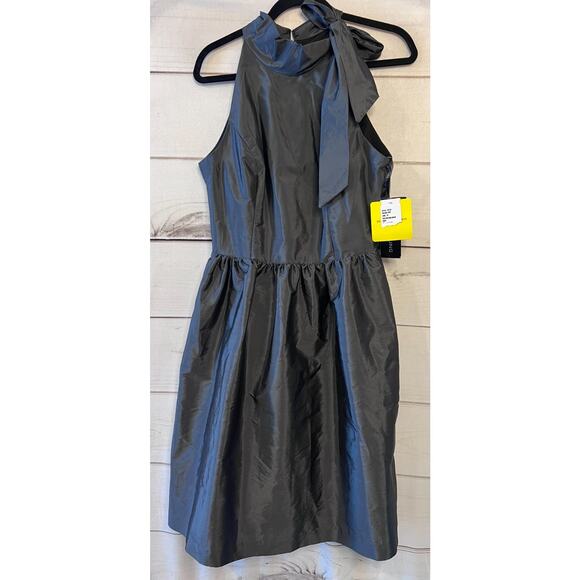 Alfred Sung NWT Size 12 Ebony Sleeveless Dress Dessy Collection Dark Gray - Picture 1 of 5